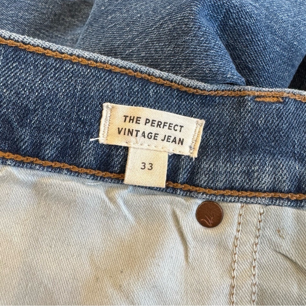 Madewell Comfort Stretch High Rise Perfect Vintage Jean in Maplewood Wash - Picture 10 of 13